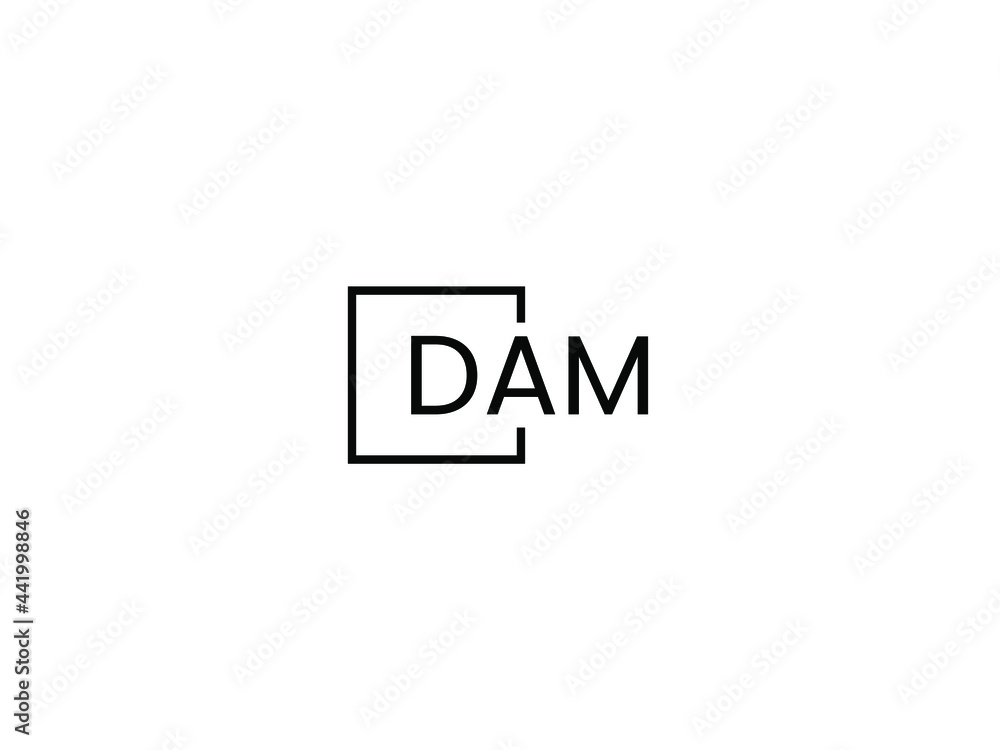 DAM letter initial logo design vector illustration DAM letter initial logo design vector illustration