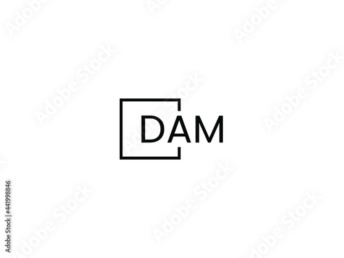 DAM letter initial logo design vector illustration