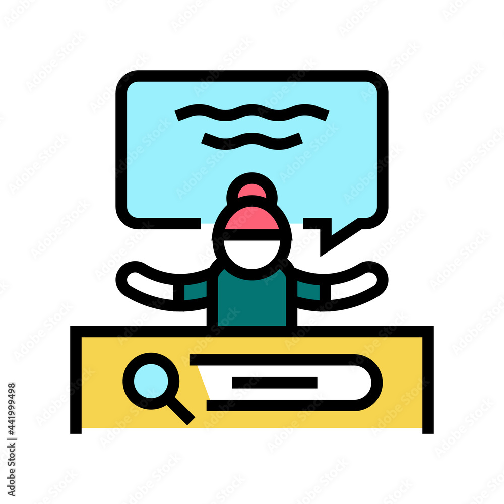 librarian help for finding materials in children library color icon vector. librarian help for finding materials in children library sign. isolated symbol illustration