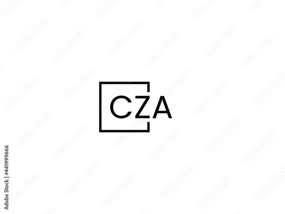 CZA letter initial logo design vector illustration - obrazy, fototapety, plakaty 