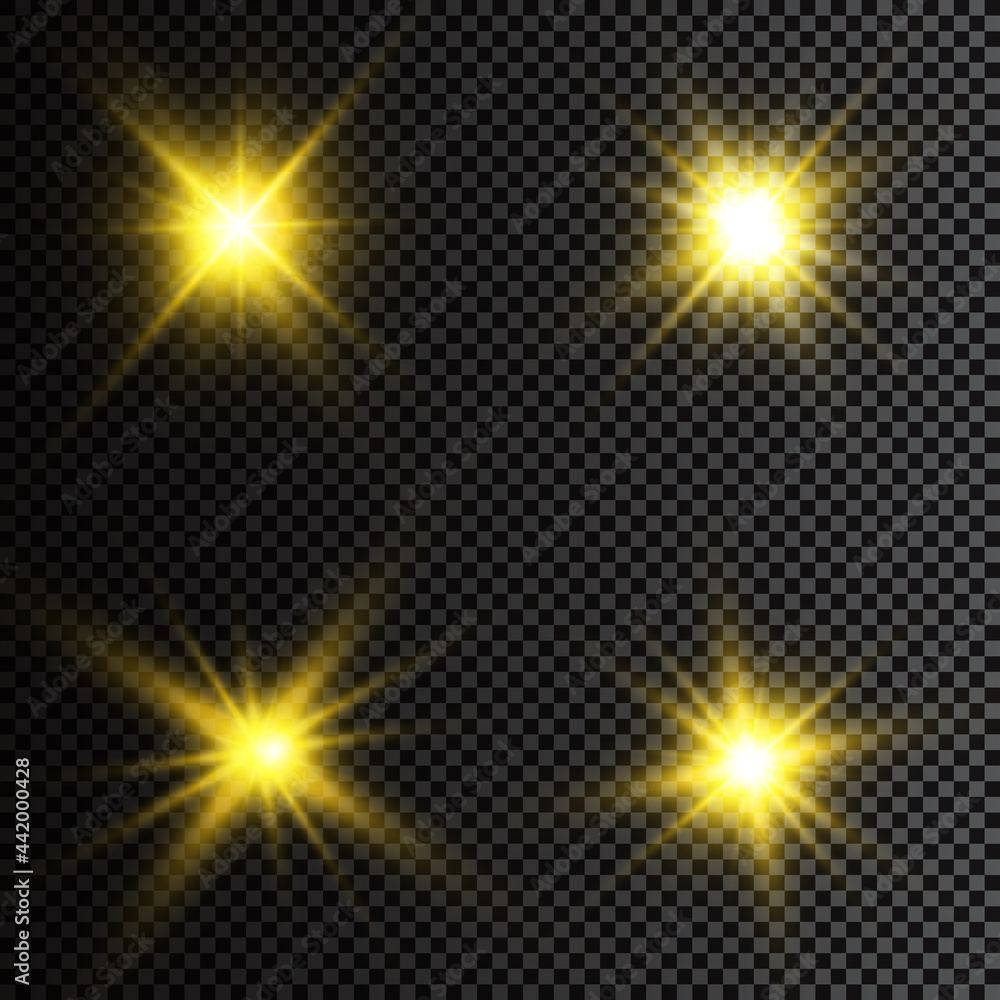 Vector illustration of abstract flare light rays. A set of stars, light and radiance, rays and brightness.
Vector illustration of abstract flare light rays. A set of stars, light and radiance, rays and brightness.