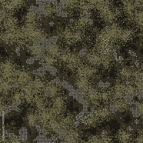 Camouflage pattern background. Classic clothing style masking camo repeat print