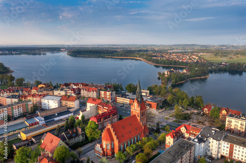 Elk panorama - view from the Church of the Sacred Heart of Jesus. Masuria, Poland.