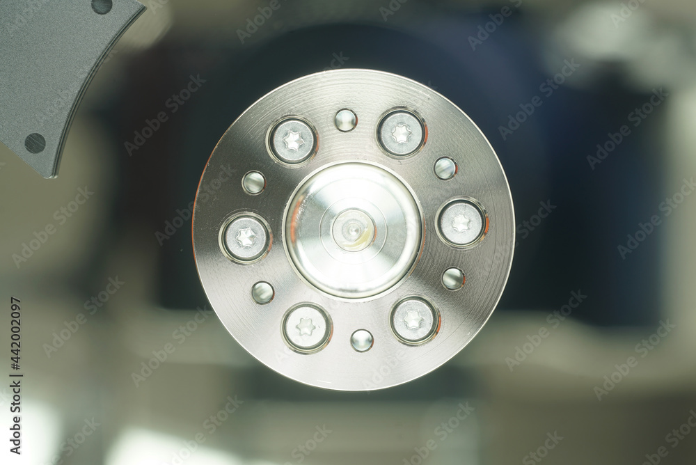 Close-Up top-down veiw a core locker for a cylinder disk plate of a hard drive. Close-Up top-down veiw a core locker for a cylinder disk plate of a hard drive.