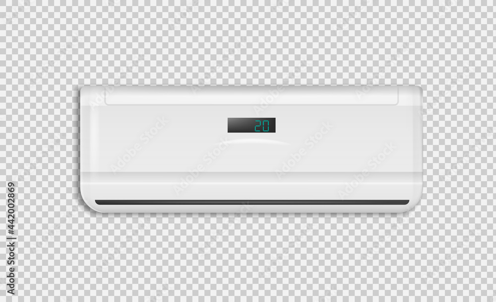 Realistic air conditioner vector on isolated white background. Realistic air conditioner vector on isolated white background.