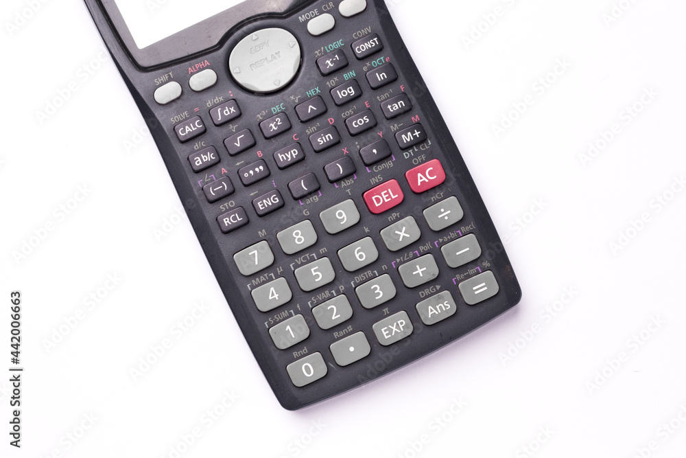 Scientific Calculator with a textured background stock image. Scientific Calculator with a textured background stock image.