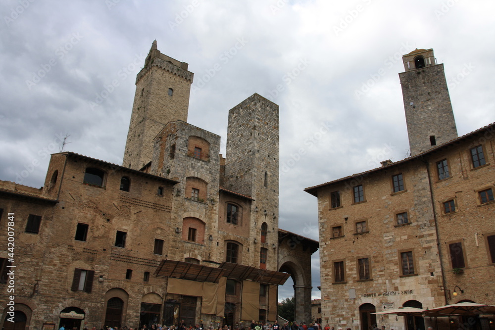 San Gimignano, Italia. Villa medieval en la Toscana.