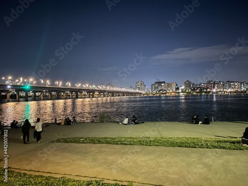 bridge over the seine city photo