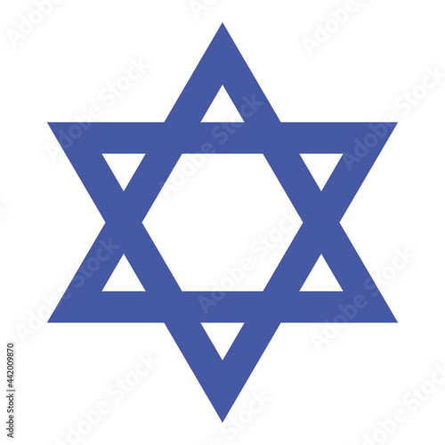 Star of David, symbol of Israel. Vector illustration