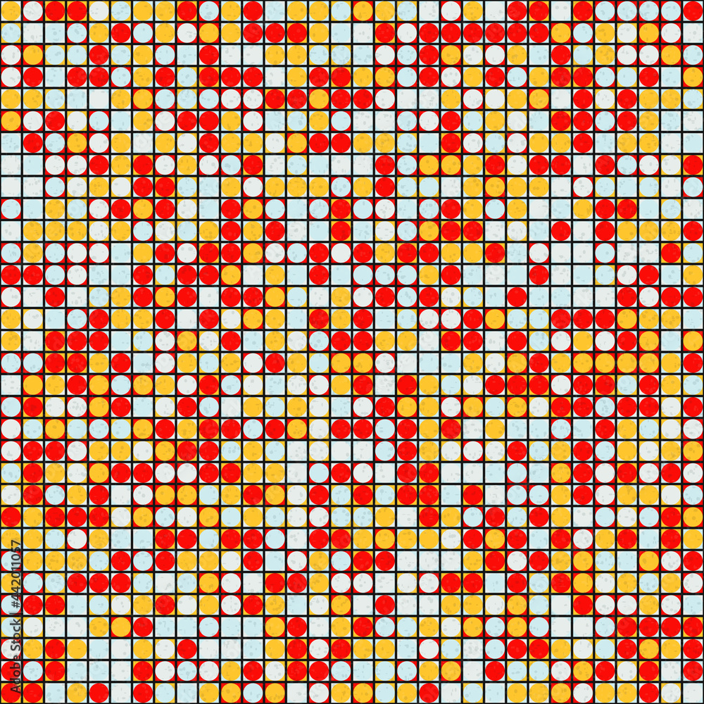 Fototapeta premium Abstract Geometric Pattern generative computational art illustration