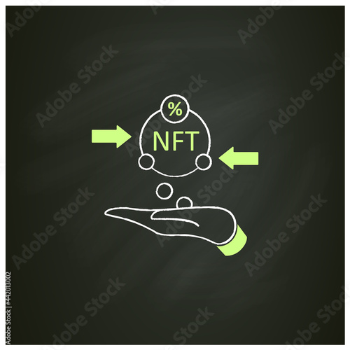 Transaction fees chalk icon. Customers electronic payment commissions. Taxication. Fixed fee charged for transaction.Digitalization concept. Isolated vector illustration on chalkboard
