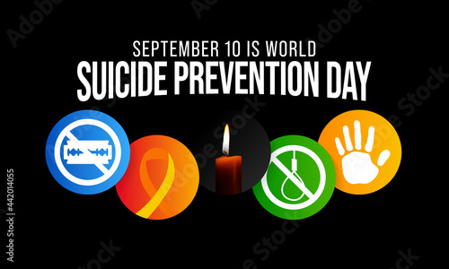 World Suicide prevention day is observed every year on September 10, in order to provide worldwide commitment and action to prevent suicides. Vector illustration