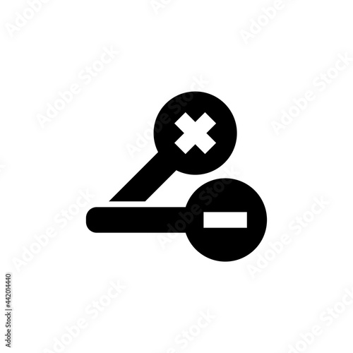 Ophthalmology Test, Dioptre Eyesight. Flat Vector Icon illustration. Simple black symbol on white background. Ophthalmology Test, Dioptre Eyesight sign design template for web and mobile UI element.