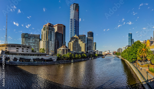 View of the Yarra River Princes Bridge.