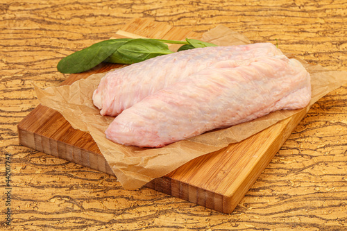 Raw turkey wings for cooking