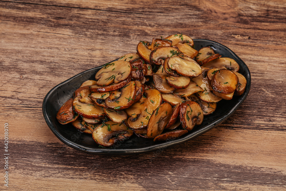 Roasted champignon with herbs and spices Roasted champignon with herbs and spices