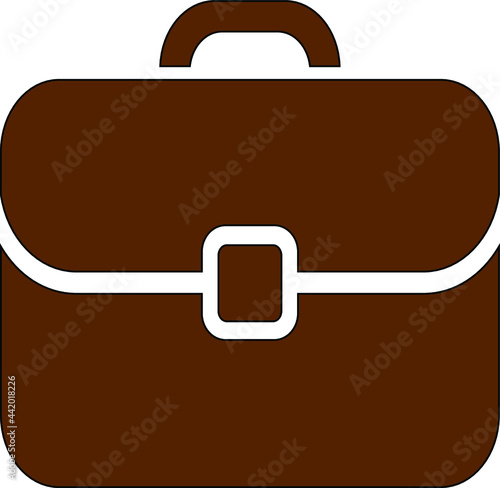 Realistic Brown Business Bag Vector.Fashion men's leather bag, briefcase, diplomat, for office, for laptop, isolated on white background, clipping path, for design, mock up, black