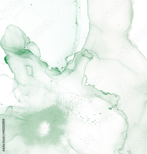 Alcohol Ink. Art Hand Artistic Print. Sea Airy