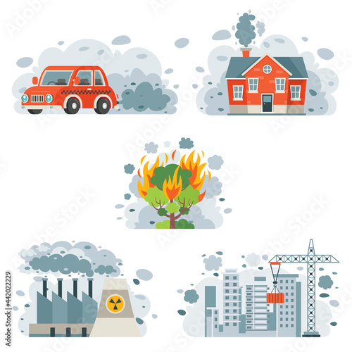 Concept Drawing Of Air Pollution