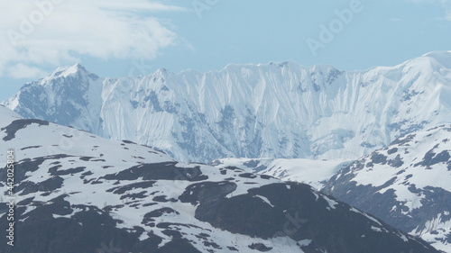 Alpine ridges in Alaska's Fairweather Range