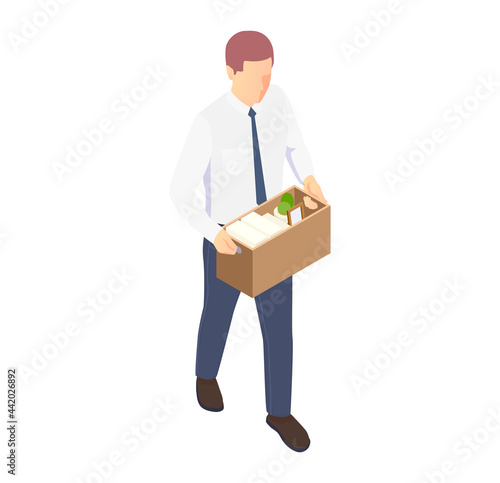 Isometric Dismissed Man