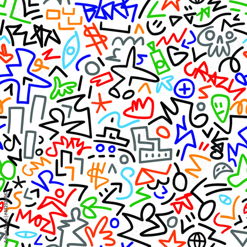 rap graffiti style seamless lines background 