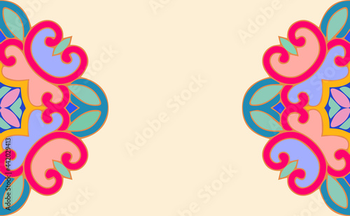 Vector ornamental background with oriental mandala. Ethnic geometric original pattern for Islam, Arabic, Indian, Turkish, Pakistani, Chinese, ottoman motives.