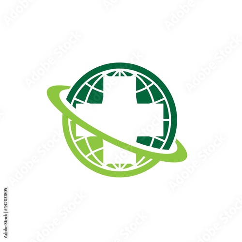 global medicine logo designs for health care service and education
