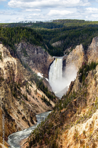 Yellowstone River Lower Falls at Yellowstone National Park from Artist Point