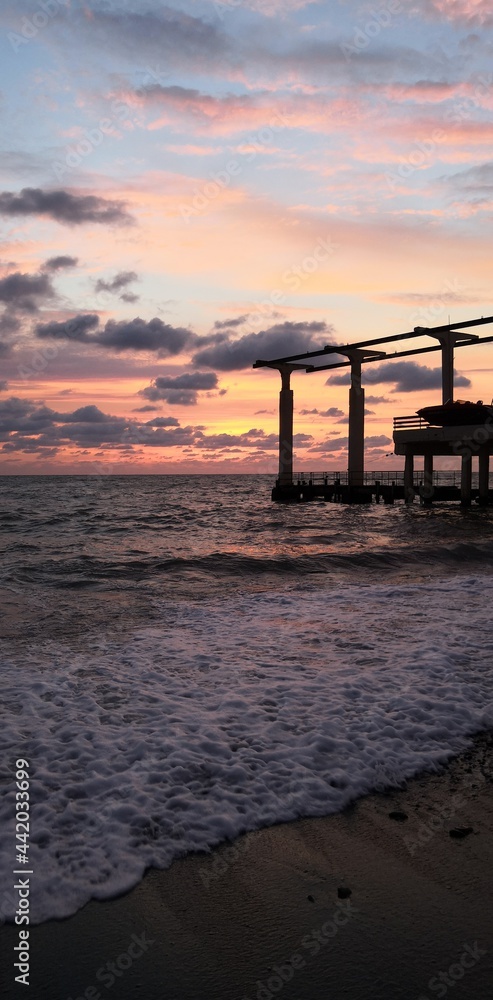 sunset on the beach