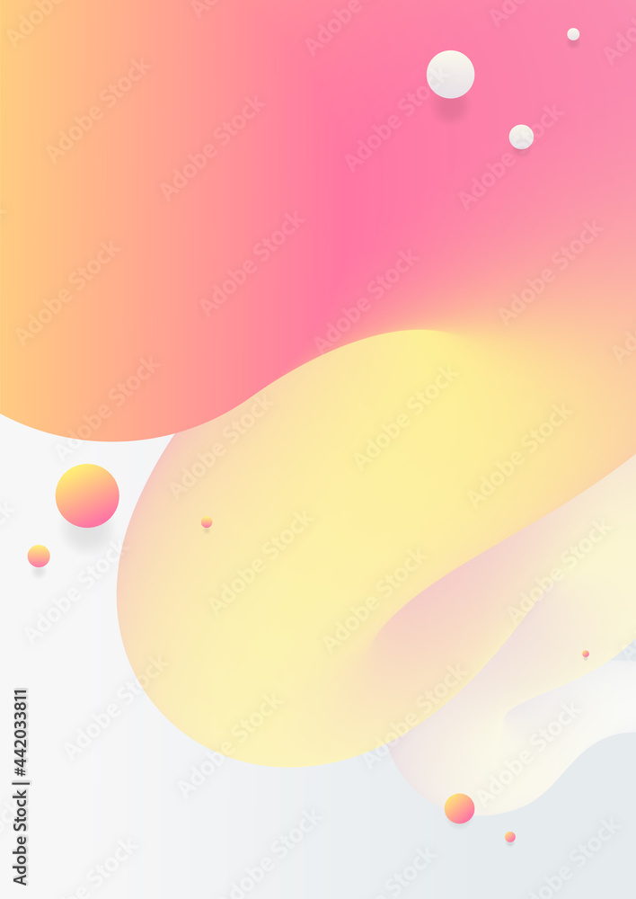 bstract fluid dynamic with colorful gradient background modern art style