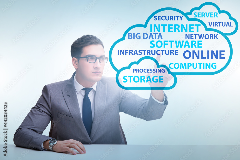 Cloud computing in technology concept Cloud computing in technology concept