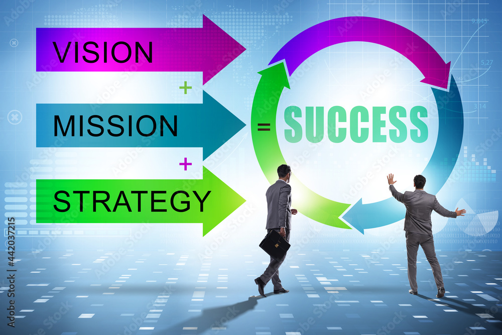 Equation of success with with businessman Equation of success with with businessman