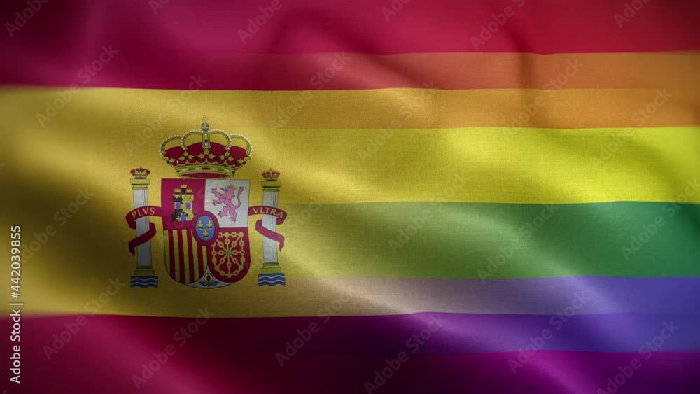 LGBT Spain Flag Loop Background 4K LGBT Spain Flag Loop Background 4K