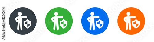Personal data protection icon. Security, cybersecurity and protection vector illustration