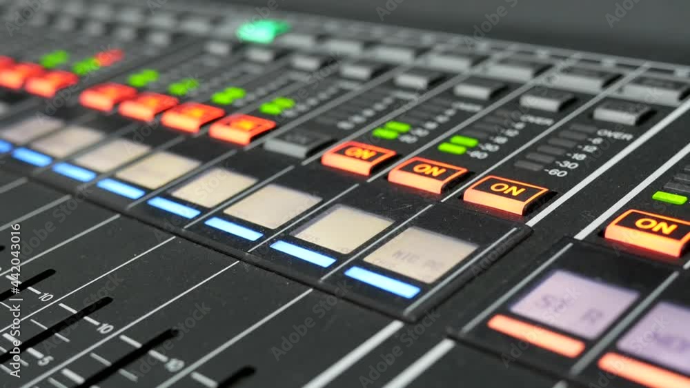 audio mixer control in studio TV station. audio mixer control in studio TV station.