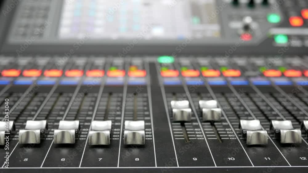 audio mixer control in studio TV station. audio mixer control in studio TV station.