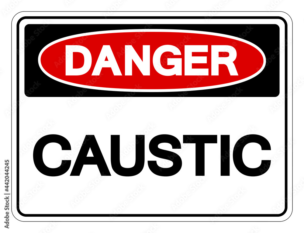 Danger Caustic Symbol Sign, Vector Illustration, Isolated On White Background Label .EPS10 Danger Caustic Symbol Sign, Vector Illustration, Isolated On White Background Label .EPS10