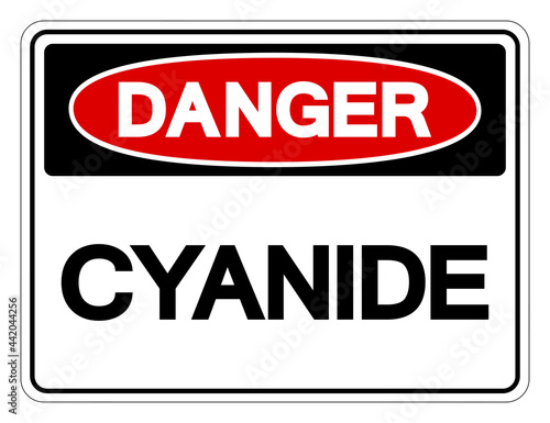 Danger Cyanide Symbol Sign, Vector Illustration, Isolated On White Background Label .EPS10