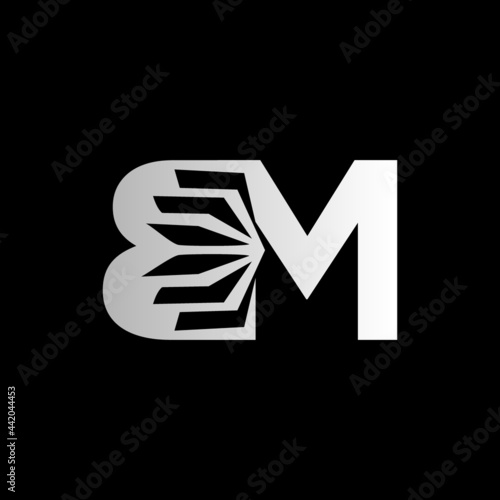 bm book logo design vector photo
