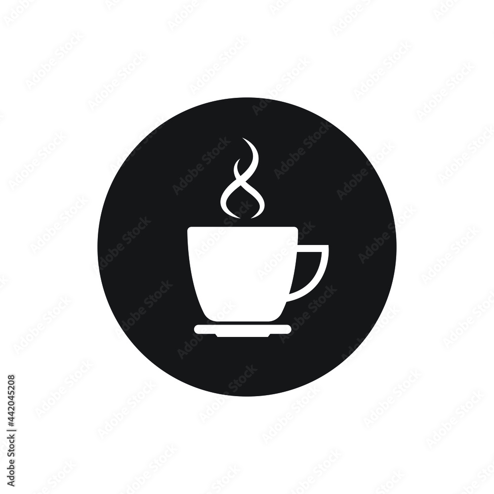Cup of coffee icon design isolated on white background Cup of coffee icon design isolated on white background