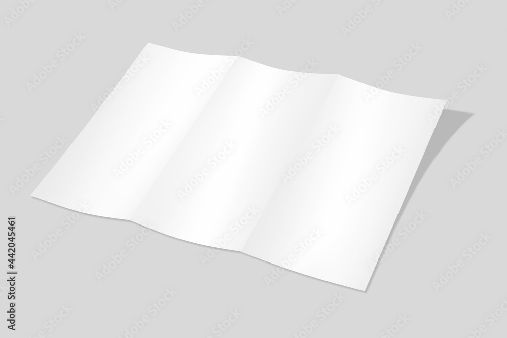 Realistic blank Dl trifold brochure for mockup. 3D Render. Realistic blank Dl trifold brochure for mockup. 3D Render.