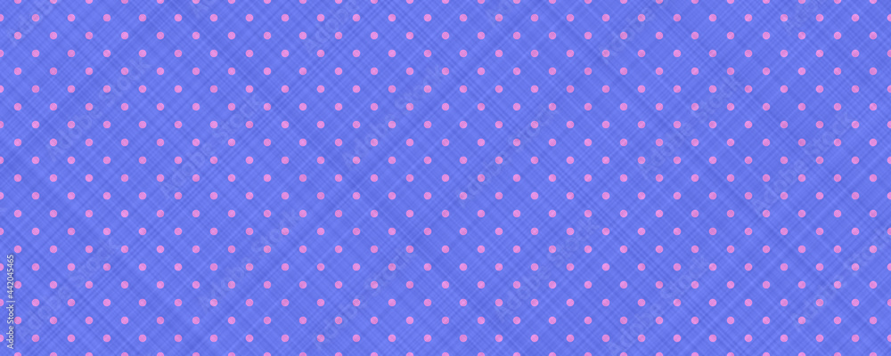 Blue cloth background with pink dots