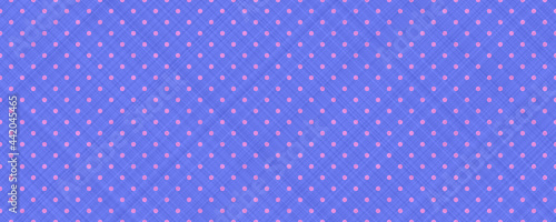 Blue cloth background with pink dots