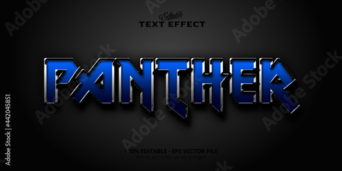 Editable text effect, panther text