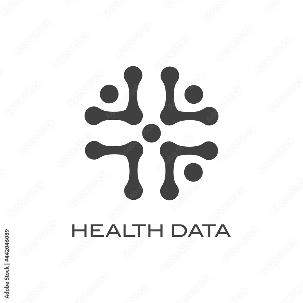 health data technology logo design vector health data technology logo design vector