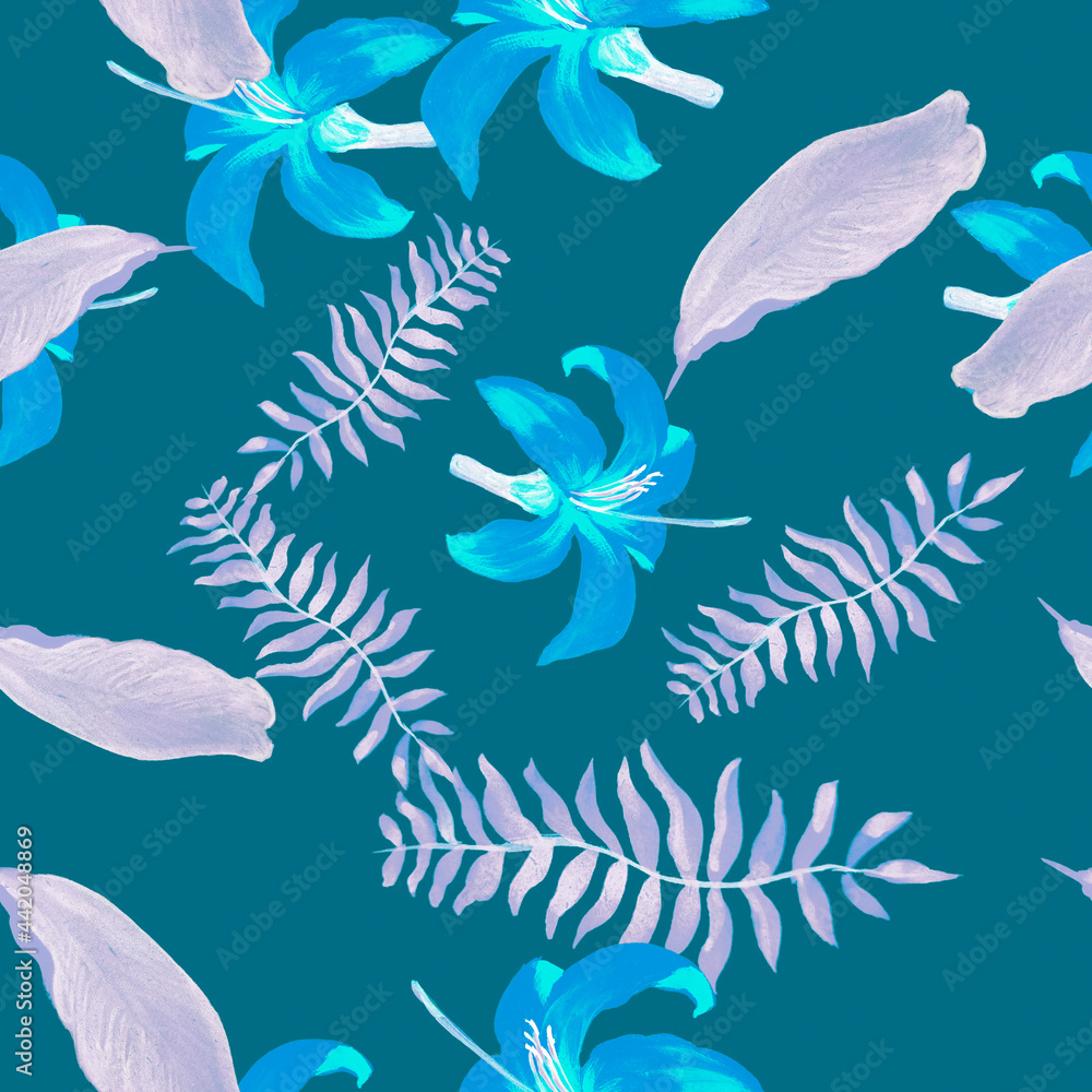 Lavender Tropical Painting. Navy Seamless Leaves. Azure Pattern Design. Cobalt Floral Painting. Violet Flower Textile. Purple Decoration Background. Drawing Background. Lavender Tropical Painting. Navy Seamless Leaves. Azure Pattern Design. Cobalt Floral Painting. Violet Flower Textile. Purple Decoration Background. Drawing Background.