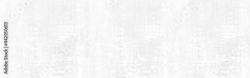 Panorama of Vintage white painted cement wall with rough surface texture and background seamless