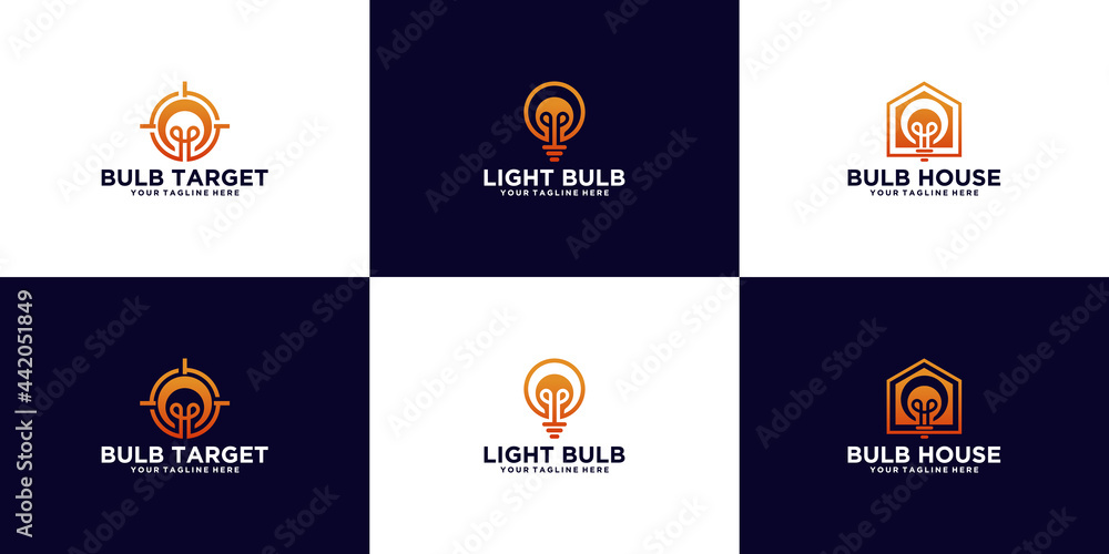 a collection of creative light bulb logos a collection of creative light bulb logos