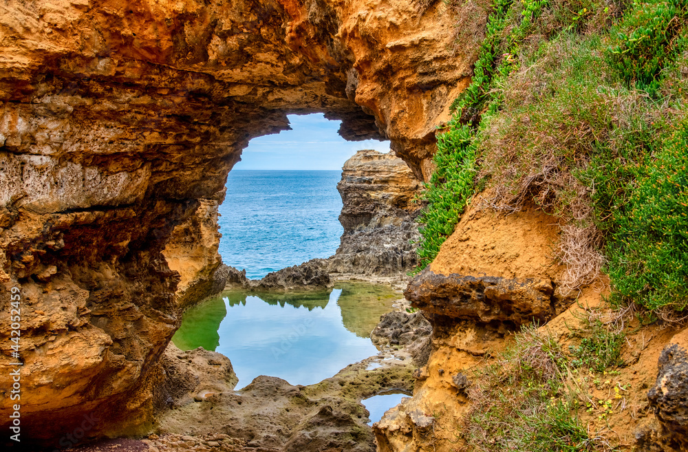 The Grotto is a sinkhole geological formation and tourist attraction, found on the Great Ocean Road outside Port Campbell in Victoria